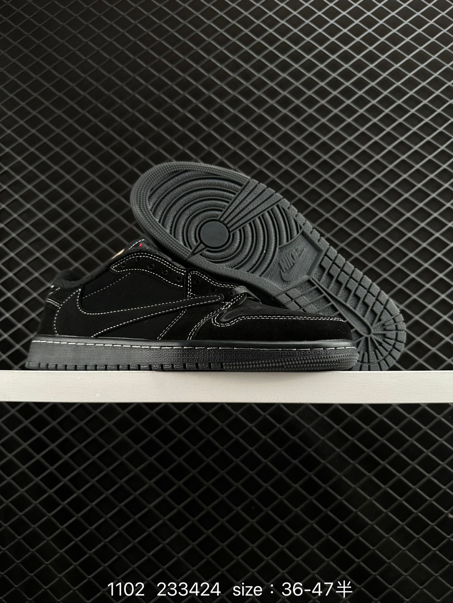 fragment design x Travis Scott x Nike Air Jordan 1 Low OG SP”Black/Green Toe“